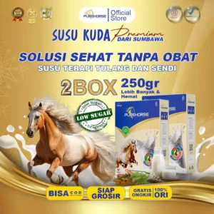 Purehorse Susu Kuda Paket 2 Lebih Banyak Kemasan 250gr/Box